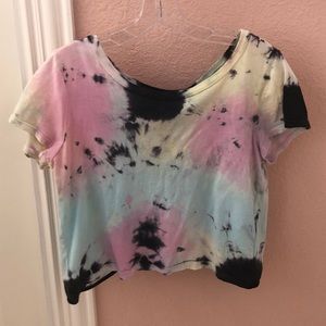 Tie dye T-shirt with open back